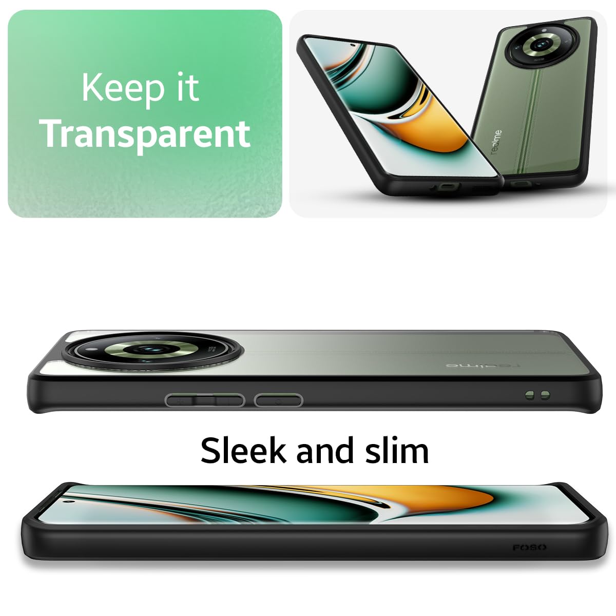 XINYEXIN Silicone Cover per Realme 11 Pro Plus/Realme 11 Pro 5G, Custodia Cellulare Onda Cornice Forma Riccia Carina, Antiurto Ondulata Bumper Case - Nero XINYEXIN Silicone Cover per Realme 11 Pro Plus/Realme 11 Pro 5G, Custodia Cellulare Onda Cornice Forma Riccia Carina, Antiurto Ondulata Bumper Case - Nero