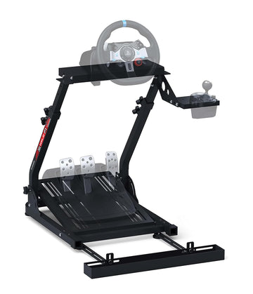 KAPAVER Halo-F1 Racing Wheel Floor Stand With Portable & Adjustable Sim Cockpit | Black
