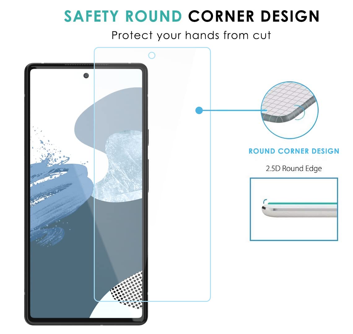 Google Pixel 6A Tempered Glass Screen Protector Guard | GLaS - 2 Pack