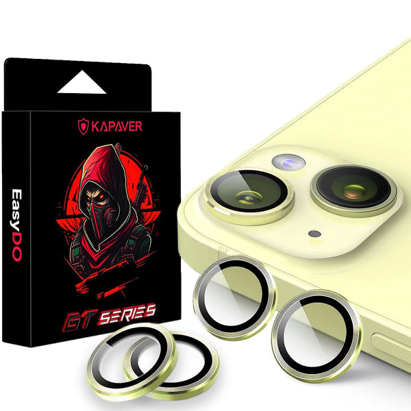 iPhone 15 / iPhone 15 Plus Camera Lens Protector | GT Series [Easy Do] - 2 Pack (Yellow)