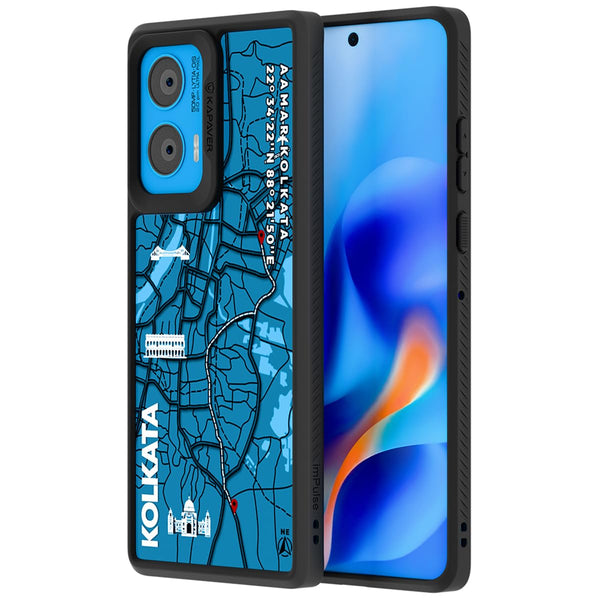 Motorola G96 5G Back Cover Case | GPS Edition (Kolkata) Impulse - Black