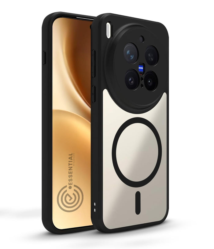Vivo X300 Pro Back Cover Case | Essential Magnetic - Black