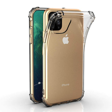 Foso(™) Flexible Transparent Bumper TPU Back Cover Case for Apple iPhone 11 Pro Max (Smoke Black Transparent Bumper TPU)