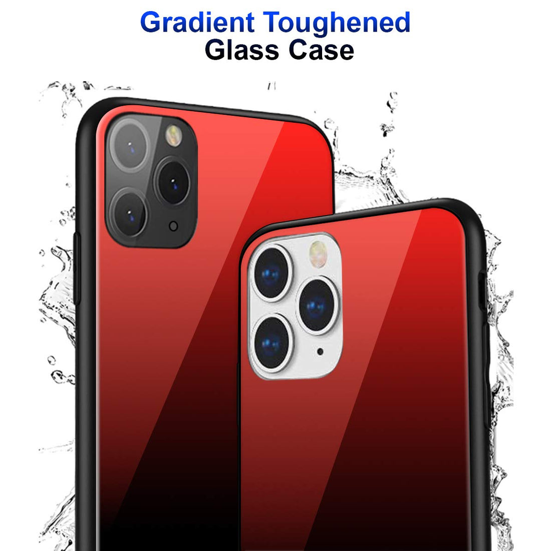 Foso Gradient Toughened Glass Back Cover Case for Apple iPhone 11 Pro (Nubela Red)