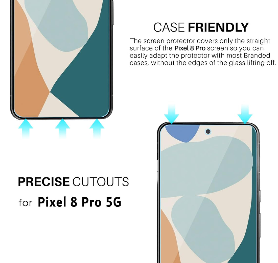 Google Pixel 8 Pro Tempered Glass Screen Guard - 2 PACK