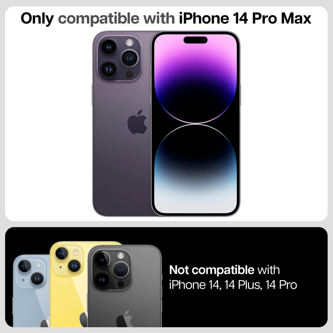 iPhone 14 Pro Max GT Series Matte Tempered Glass Screen Protector Guard | Easy Do (Matte) - 1 Pack