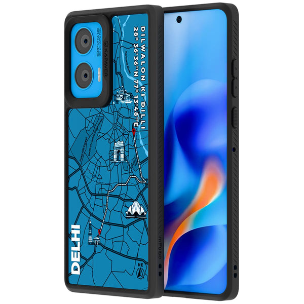 Motorola G96 5G Back Cover Case | GPS Edition (Delhi) Impulse - Black