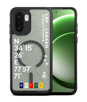 (Refurbished) OnePlus 15R Back Cover Case | GPS Edition (Leh-Ladakh) Mag X - Black