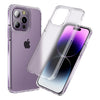 KAPAVER® Ice Crystal Series Back Cover Case +Tempered Glass for iPhone 14 Pro Max (Matte Clear Case with 2 Glasses)