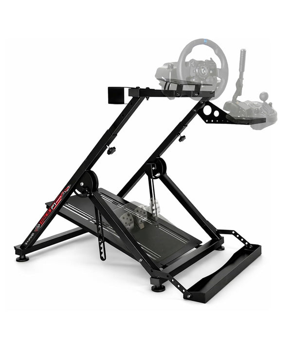KAPAVER Halo-F1 Pro Steering Wheel Stand, With Portable & Adjustable Sim Cockpit | Black