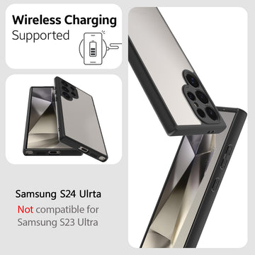 [FOSO] Samsung Galaxy S24 Ultra Back Cover Case (Black)