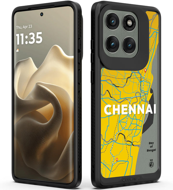 Motorola Edge 60 Pro Back Cover Case | GPS Edition (Namma-Chennai) Mag X - Black