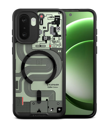 OnePlus 15R Back Cover Case | CyBer-i Edition - Mag X Black (01)