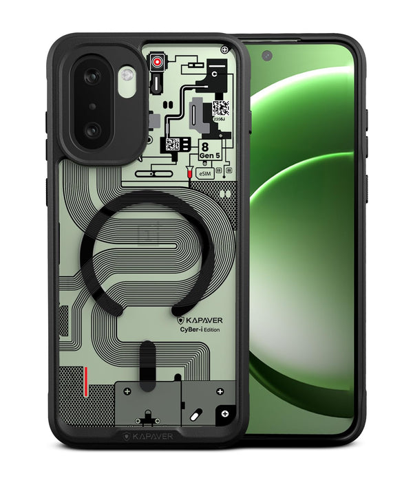 OnePlus 15R Back Cover Case | CyBer-i Edition - Mag X Black (01)