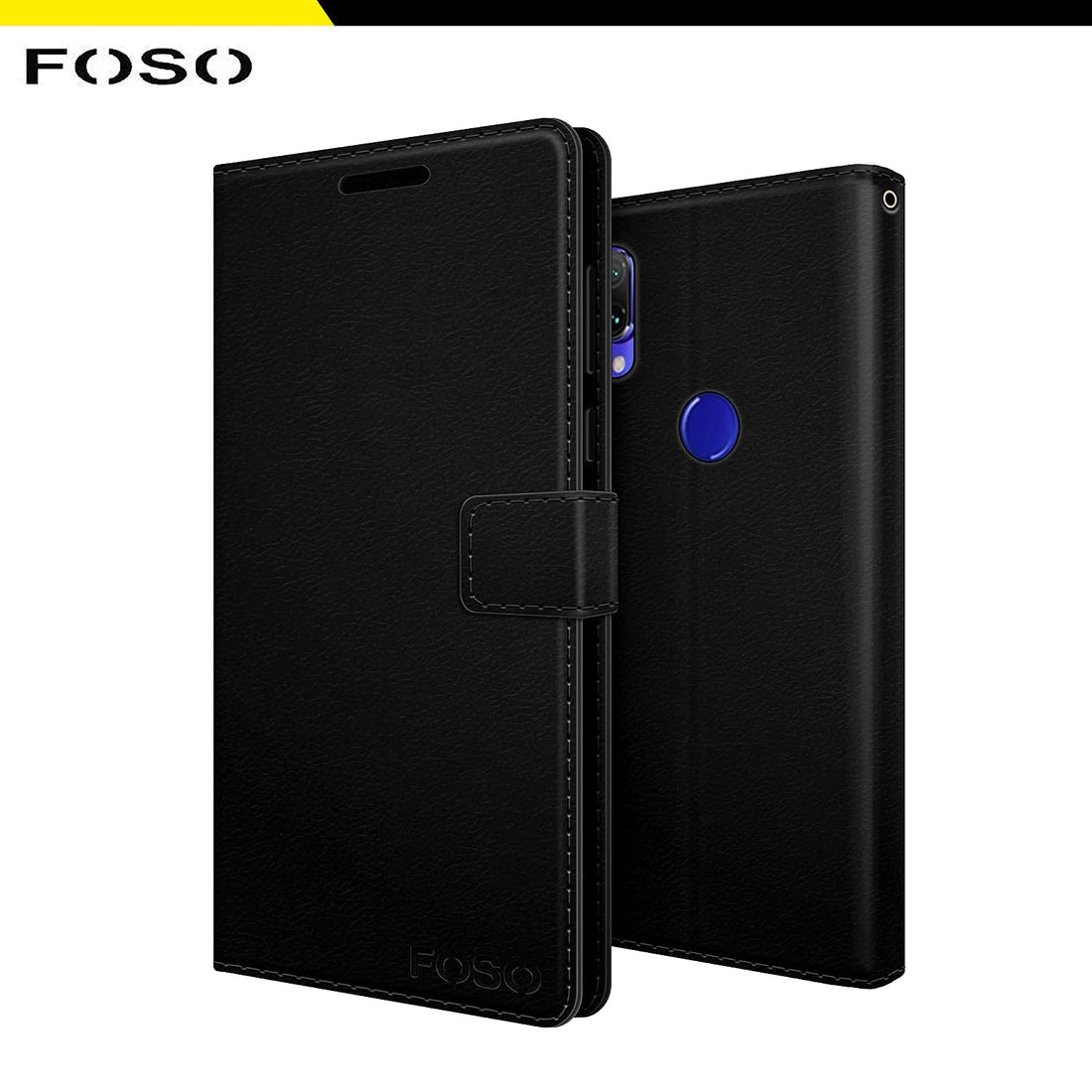 Foso  Back Cover Case for Redmi Note 7 / Note 7 Pro/Note 7S (PU Leather Black)
