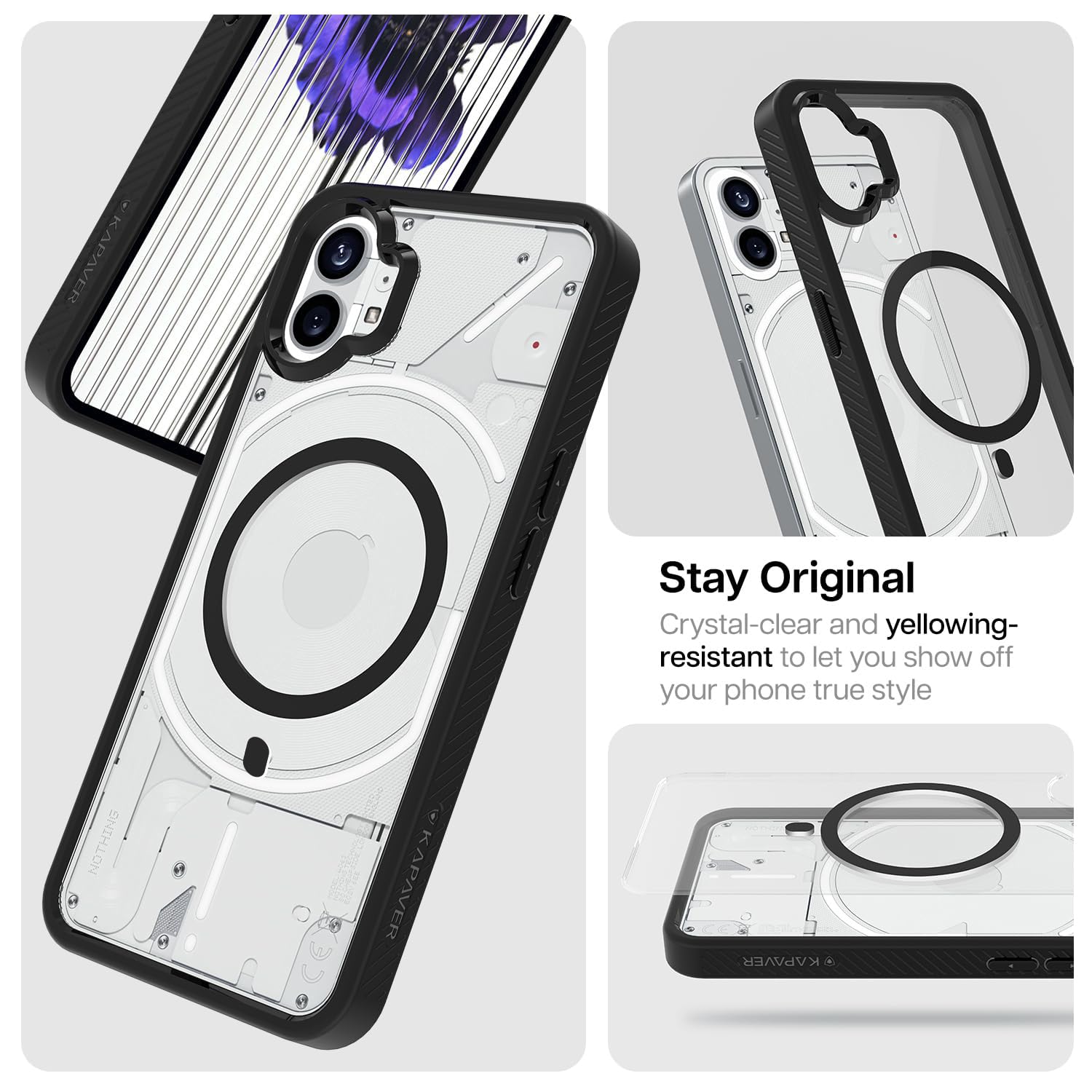 Best Nothing Phone 1 Back Cover Case (Magsafe Support) | Mag X - Black