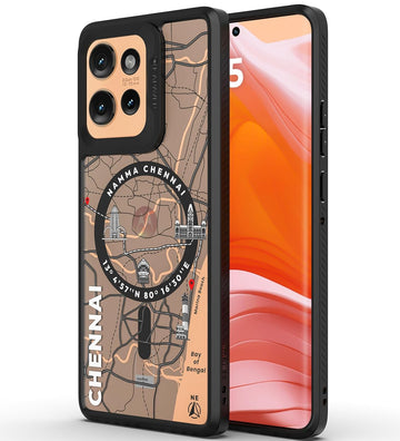 Moto Edge 50 Back Cover Case | GPS Edition (Namma Chennai) Mag X - Black