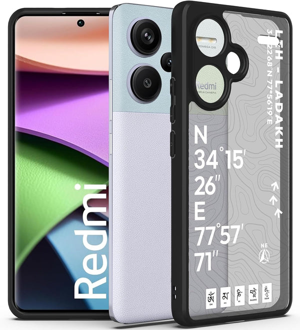 KAPAVER GPS Edition Back Cover Case Compatible for Redmi Note 13 Pro Plus (PC+TPU) (Leh-Ladakh)
