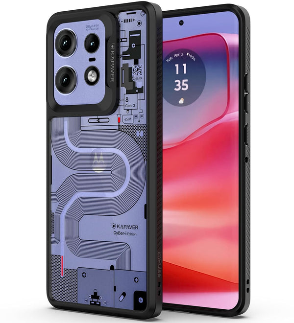 Moto Edge 50 Pro Back Cover Case | Impulse - CyBer-i Edition - Black (01)