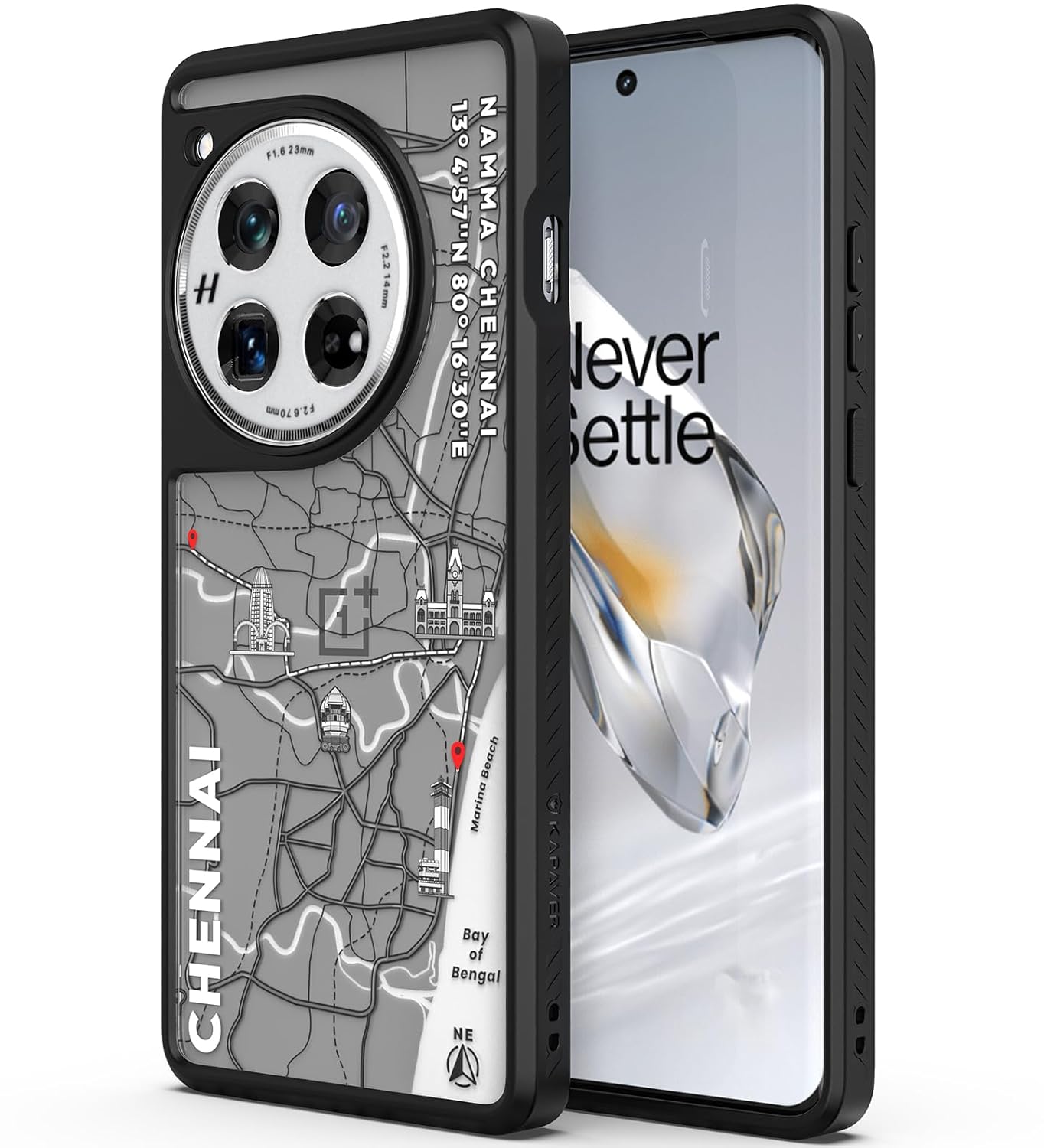 OnePlus 12 Back Cover Case | GPS Edition (Namma-Chennai) Impulse - Black