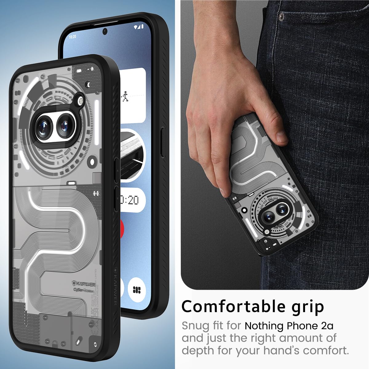 Coque Silicone Fine Pour Nothing Phone (2a) Et (2a) Plus - Avec Support De Fixation, Neuf Sous Blister