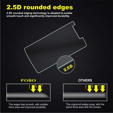 Foso  Oneplus One Round Curved 2.5D Edge 9H Hardness Toughened Tempered Glass Screen Guard Protector