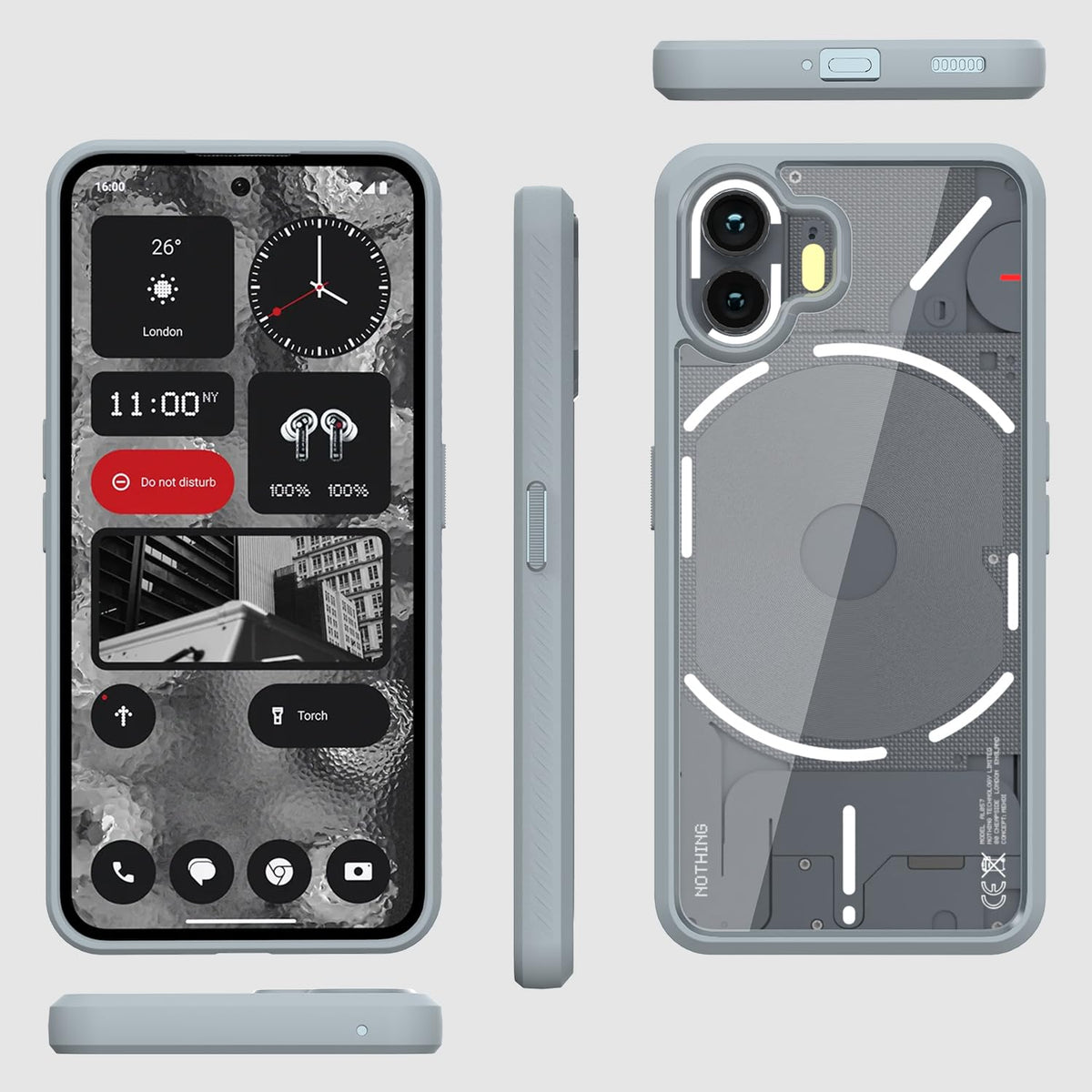 Nothing Case Buy Nothing Phone (2) Back Cover Case | Impulse - Gray