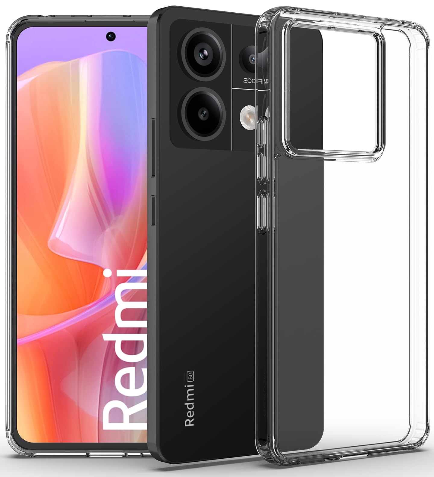 Redmi Note 13 Pro 5G / Poco X6 5G Back Cover Case | Hybrid - Crystal Clear