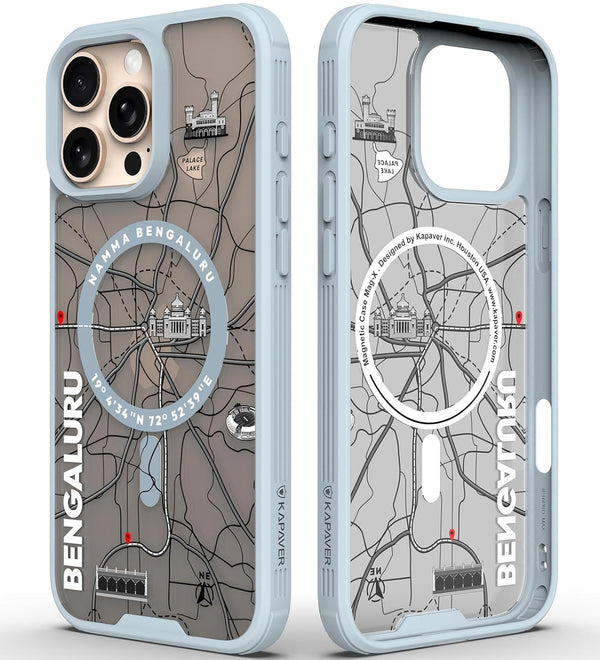 iPhone 16 Pro Max Back Cover Case | GPS Edition (Bangalore) Mag X - Gray