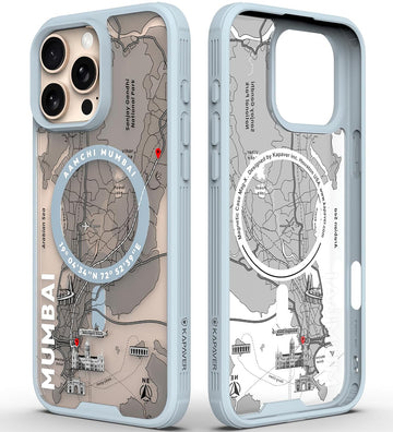 iPhone 16 Pro Max Back Cover Case | GPS Edition (Mumbai) Mag X - Gray