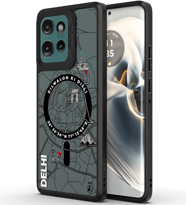 Moto Edge 50 Back Cover Case | GPS Edition (Delhi) Mag X - Black