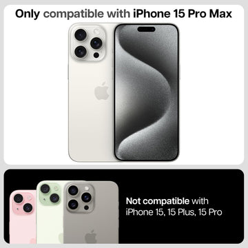 iPhone 15 Pro Max Easy DO Tempered Glass Screen Protector Guard | GT Series> [3+1] Clear Tempered Glass + Camera Lens Protector (Gray)