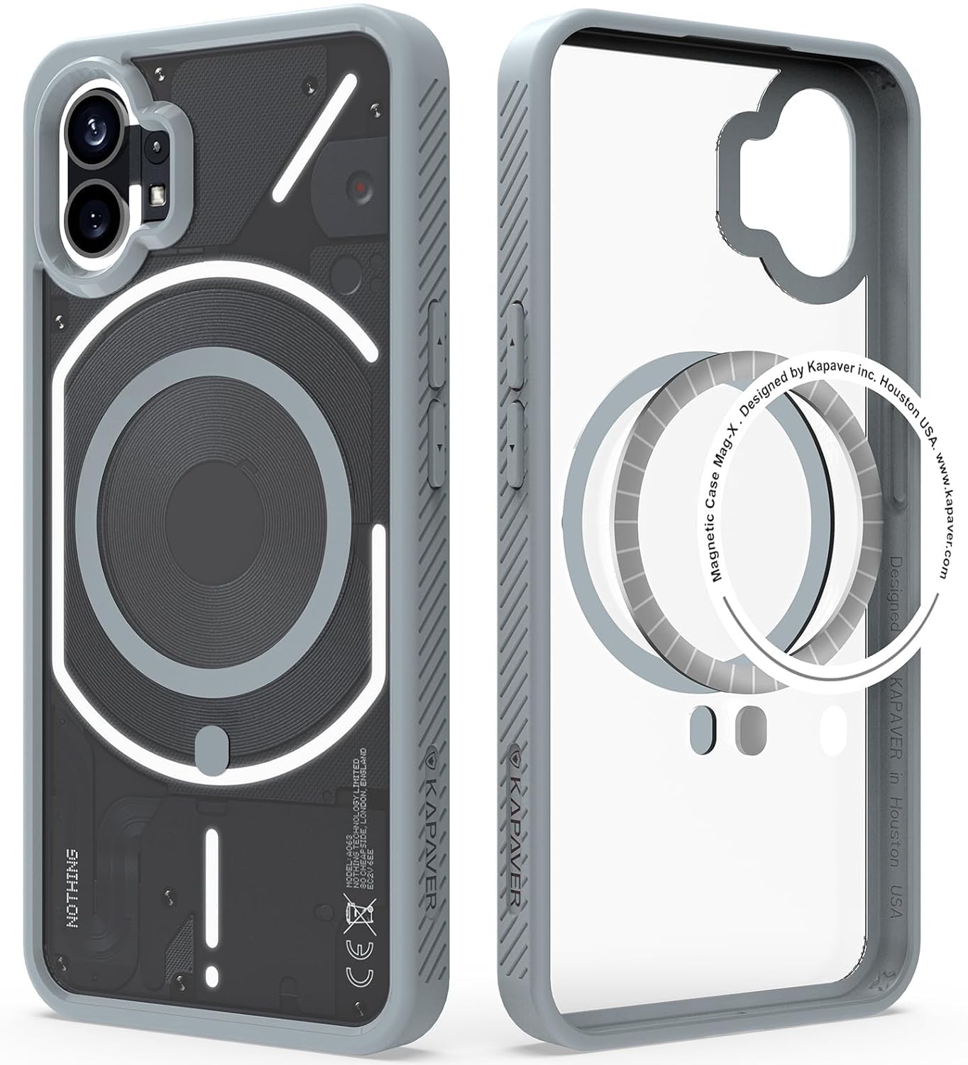 Best Nothing Phone 1 Back Cover Case (Magsafe Support) | Mag X - Gray