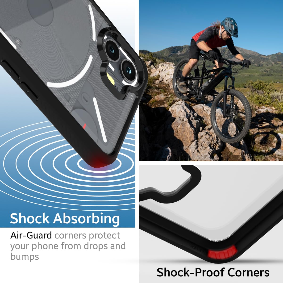 Buy Nothing Phone (2) Back Cover Case | Impulse - Black