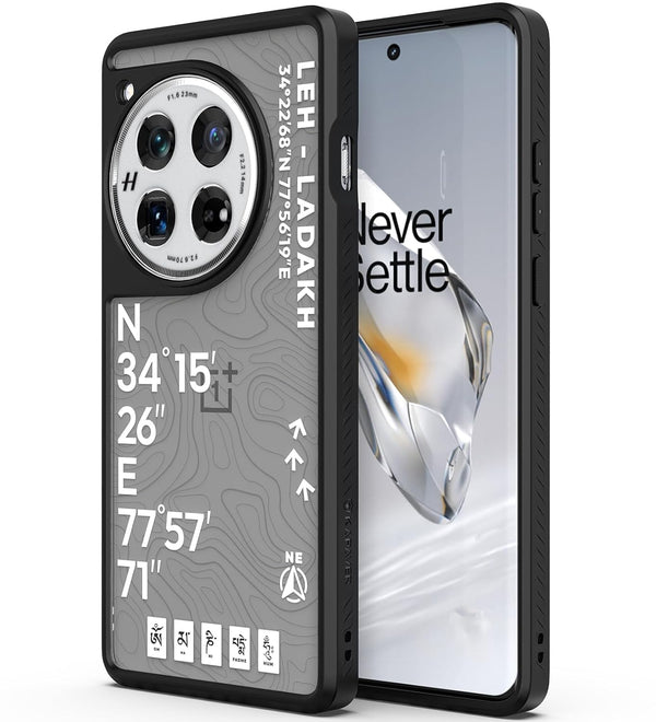 OnePlus 12 Back Cover Case | GPS Edition (Leh-Ladakh) Impulse - Black