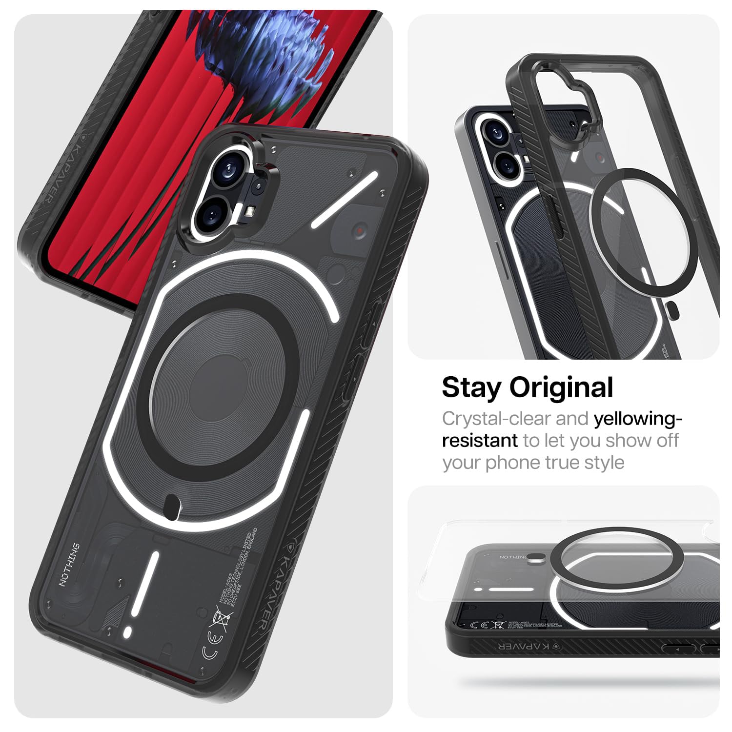 Best Nothing Phone 1 5G Back Cover Case | Mag X - Smoke Black