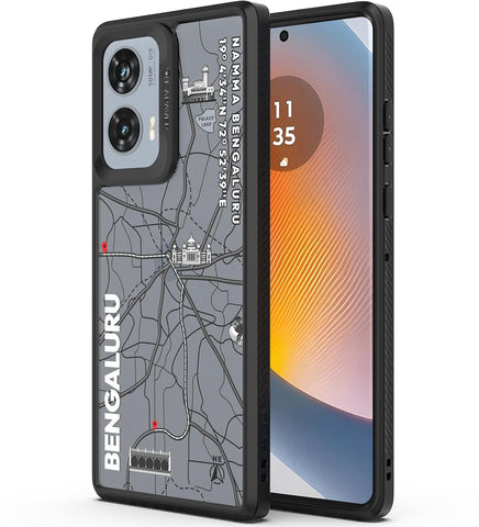 Motorola Edge 50 Fusion / Motorola G85 5G Back Cover Case | GPS Edition (Bangalore) Impulse - Black
