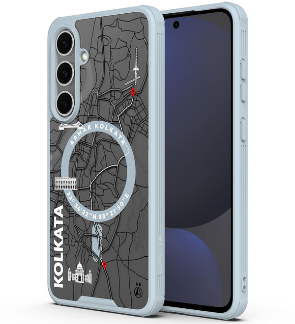Samsung Galaxy S24 FE Back Cover Case | GPS Edition (Kolkata) Mag X - Gray