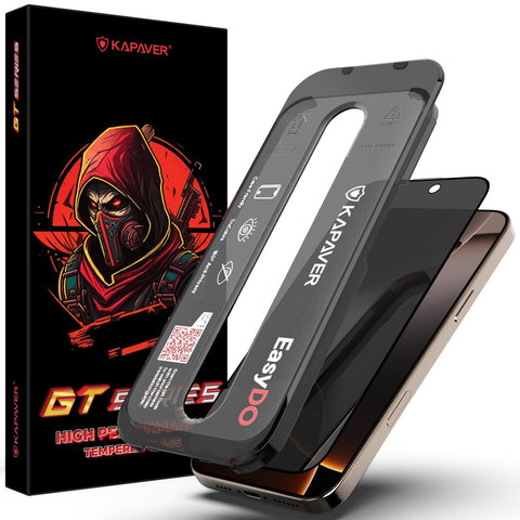 iPhone 17 Pro Easy DO Tempered Glass Screen Protector Guard | GT Series (Privacy)- 3 Pack