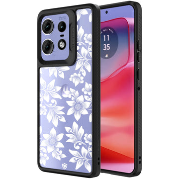 Moto Edge 50 Pro  Back Cover Case | Impulse - Black (Floral White)