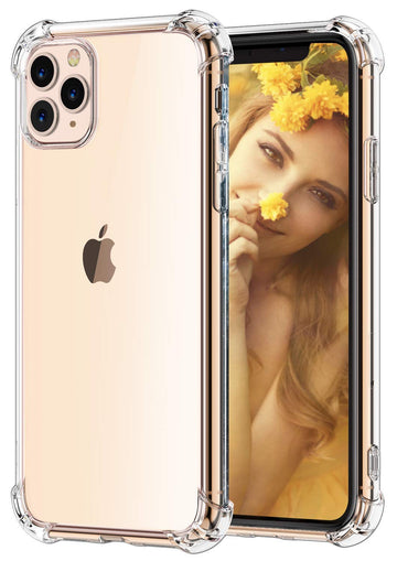 Foso Clear Flexible Transparent Bumper TPU Back Cover Case for iPhone 11 Pro (Transparent Bumper TPU)
