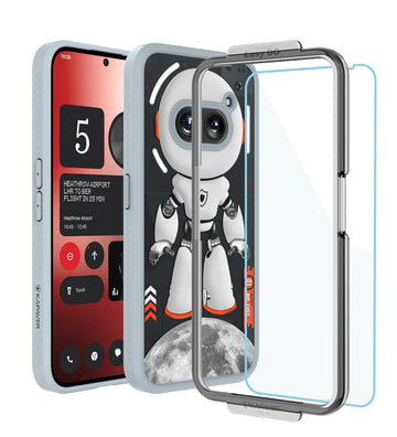 Nothing Phone 2a Plus / Nothing Phone 2a 5G Back Cover Case With Glass | Impulse - Astro Big Eyes Gray