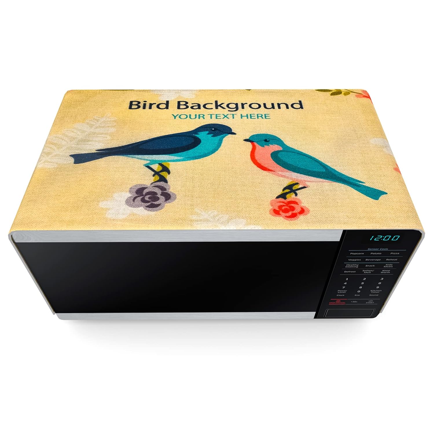 Microwave/Oven Top Cotton Cover (FABKUC) | Birds