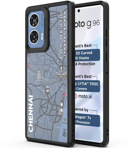 Motorola G96 Back Cover Case | GPS Edition (Namma-Chennai) Impulse - Black