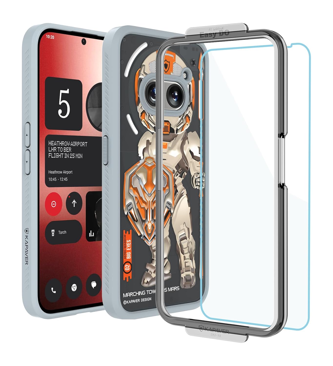 Nothing Phone 2a Plus / Nothing Phone 2a 5G Back Cover Case With Glass | Impulse - Astro Warrior Gray