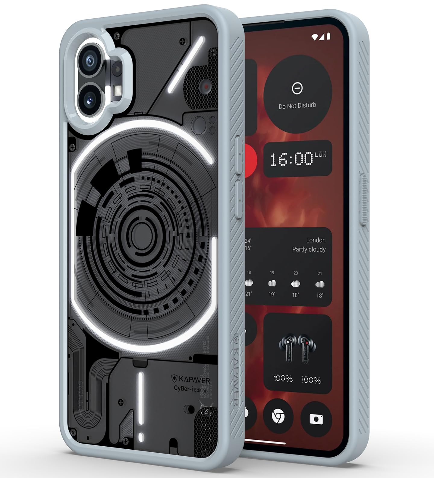 Best Nothing Phone 1 Back Cover Case | CyBer-i Edition - Gray (01)