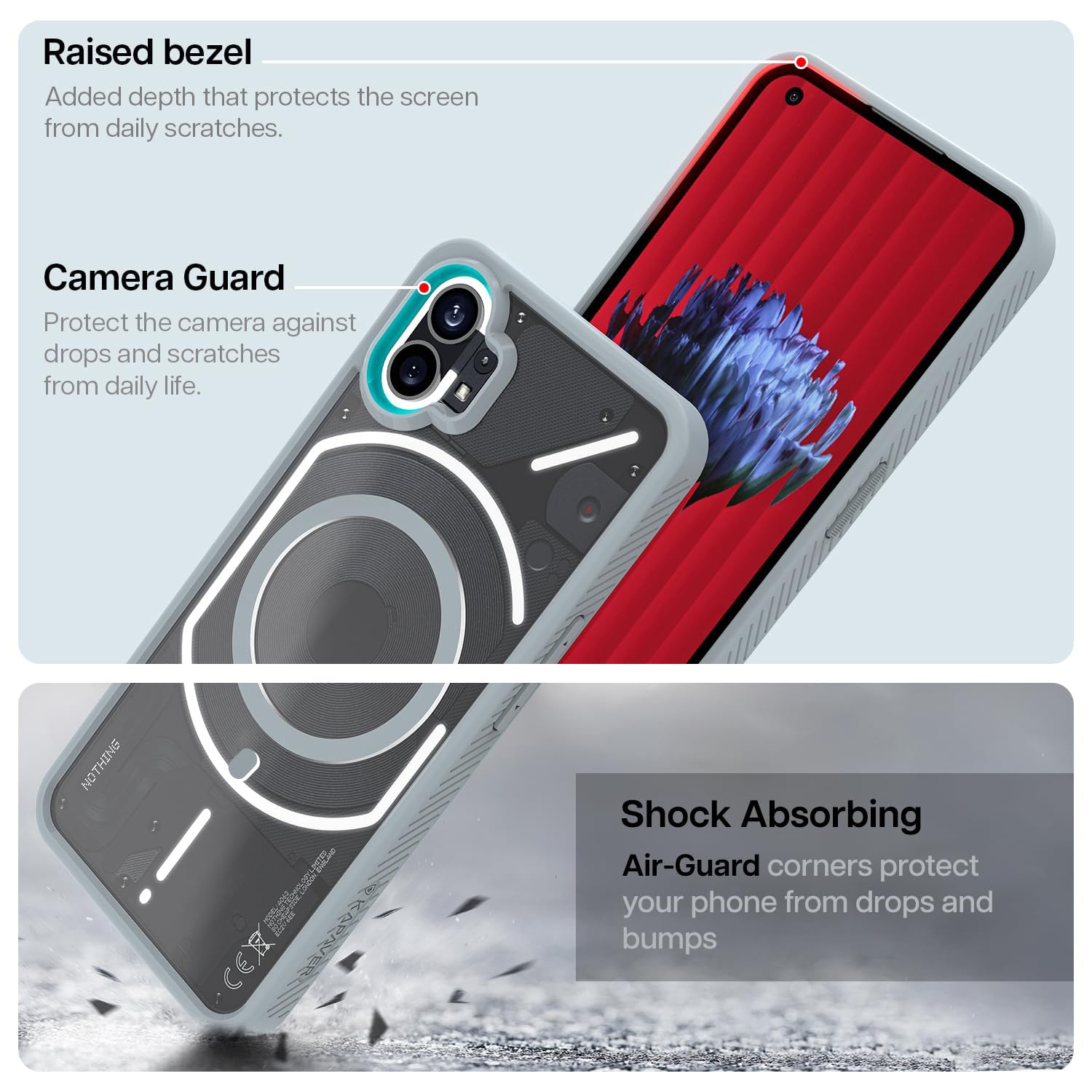 Best Nothing Phone 1 Back Cover Case (Magsafe Support) | Mag X - Gray