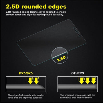 Foso Redmi 4A Tempered Glass Camera & Sensor Cut 2.5D Curved Edge 9H Hardness Toughened Screen Guard Protector.