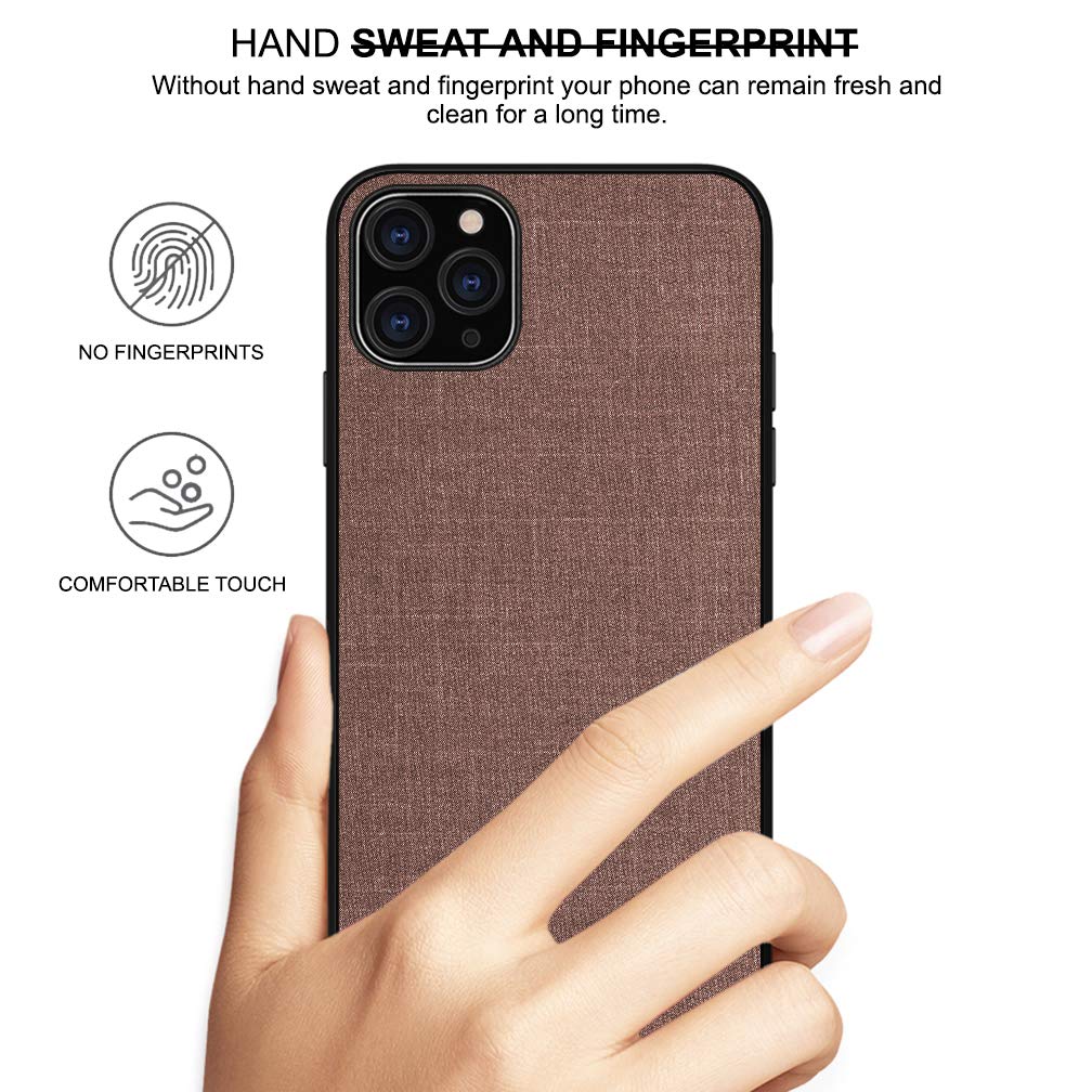 Foso Back Cover Case for Apple iPhone 11 Pro (Fabric Brown)
