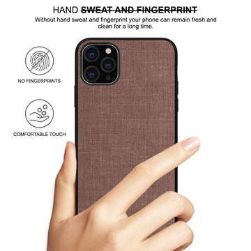 Foso Back Cover Case for Apple iPhone 11 Pro Max (Fabric Brown)